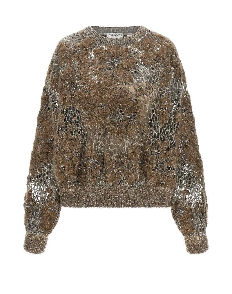 Brunello Cucinelli Sweater in beige, Mohair Wool