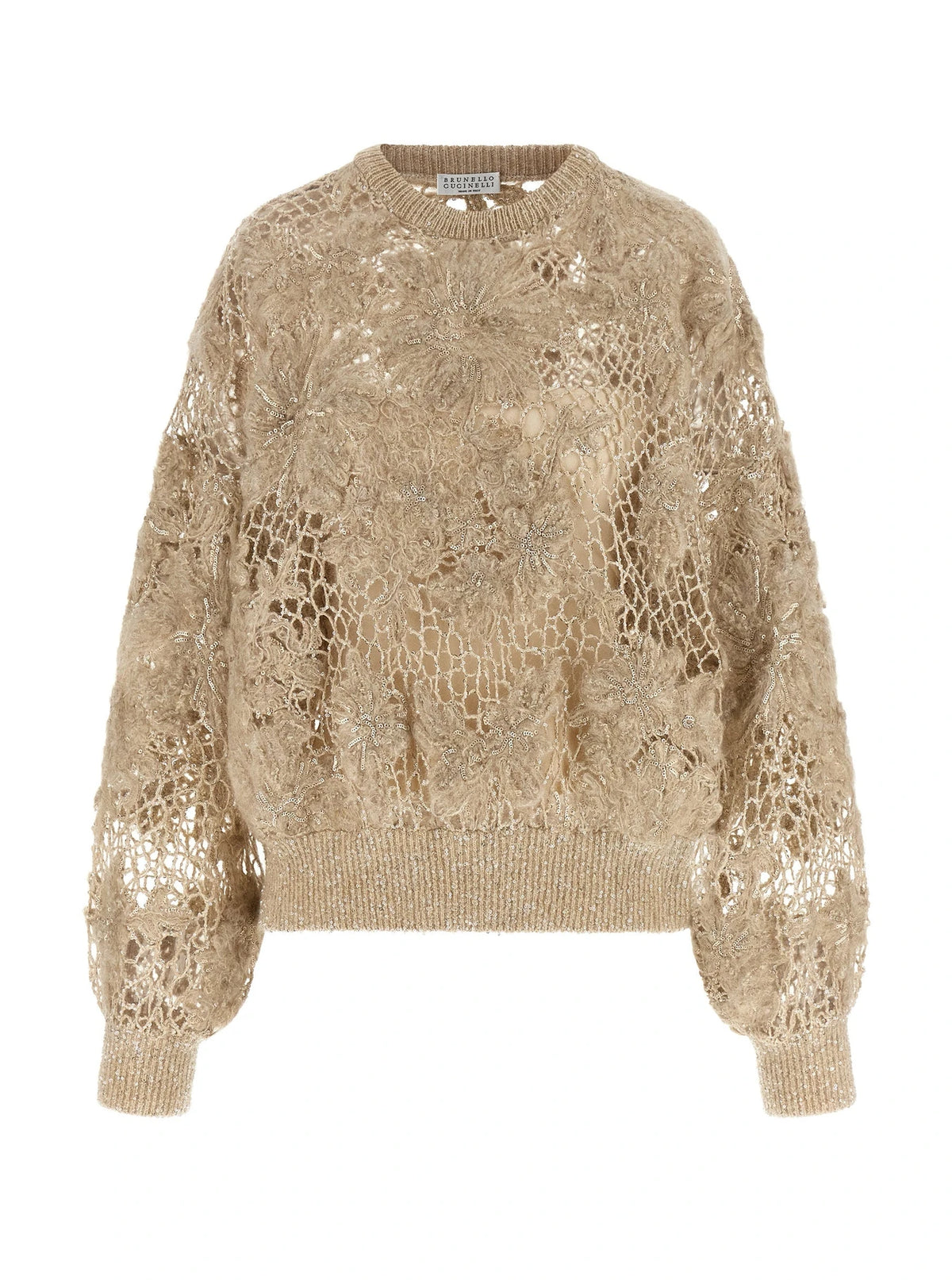 Brunello Cucinelli Sweater in beige, Mohair Wool