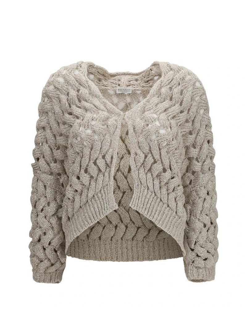 Brunello Cucinelli Sweater in beige, Silk
