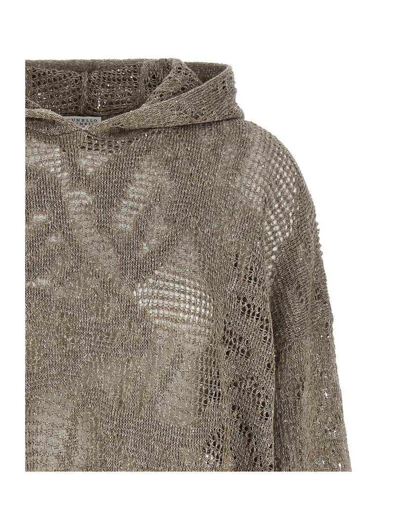 Brunello Cucinelli Sweater in brown, Linen — view 3