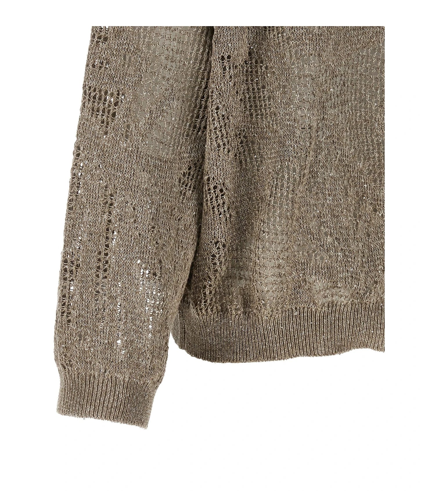 Brunello Cucinelli Sweater in brown, Linen — view 4