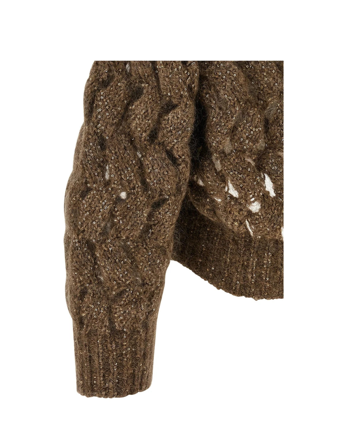 Brunello Cucinelli Sweater in brown, Mohair Wool — view 4