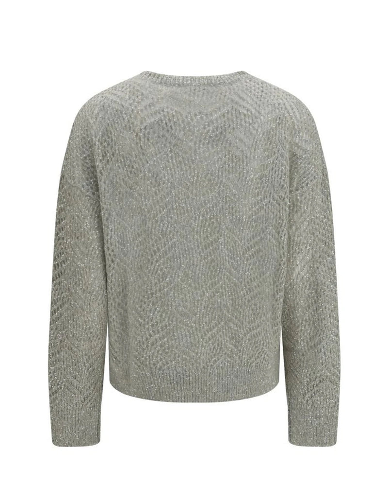 Brunello Cucinelli Sweater in gray, Linen — view 2
