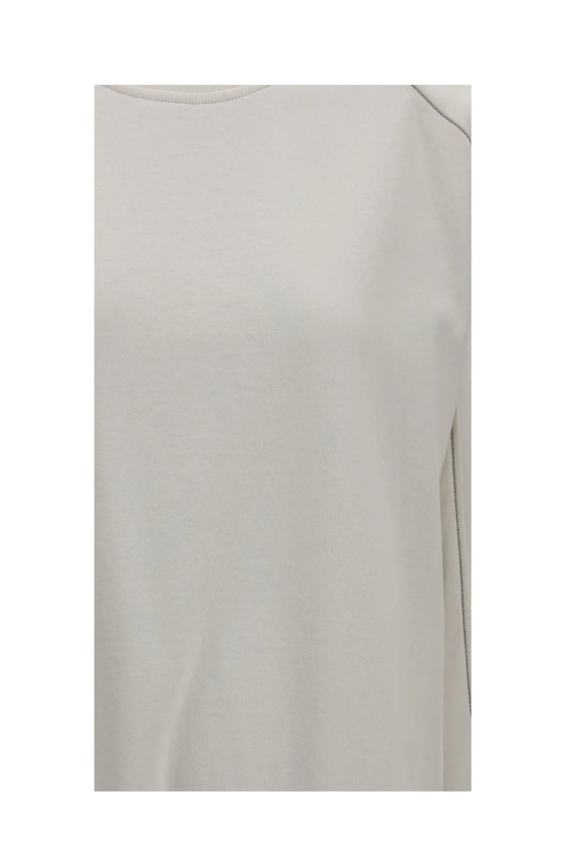 Brunello Cucinelli Sweatshirt in white, Cotton — view 3