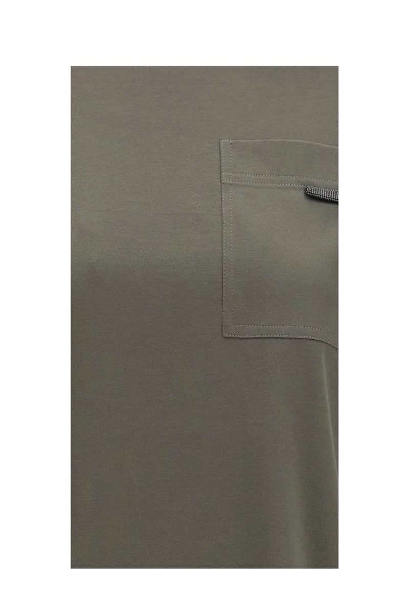 Brunello Cucinelli T-Shirt in green, Cotton — view 3