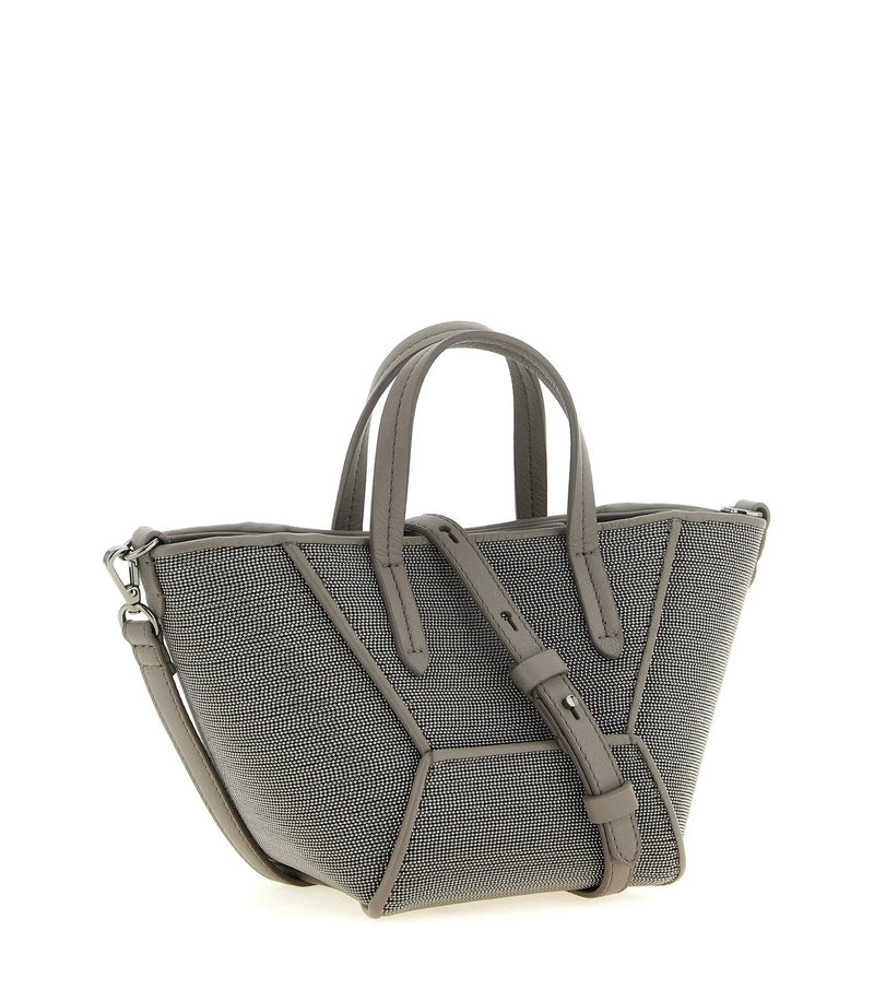 Brunello Cucinelli Tote Bag in gray, Calfskin Leather — view 2