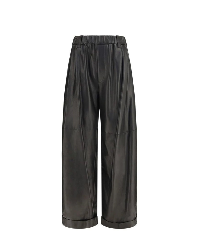 Brunello Cucinelli Trouser in black, Leather