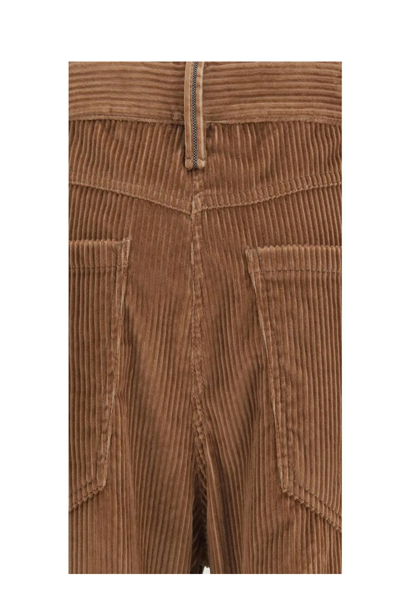 Brunello Cucinelli Trouser in brown, Cotton — view 3