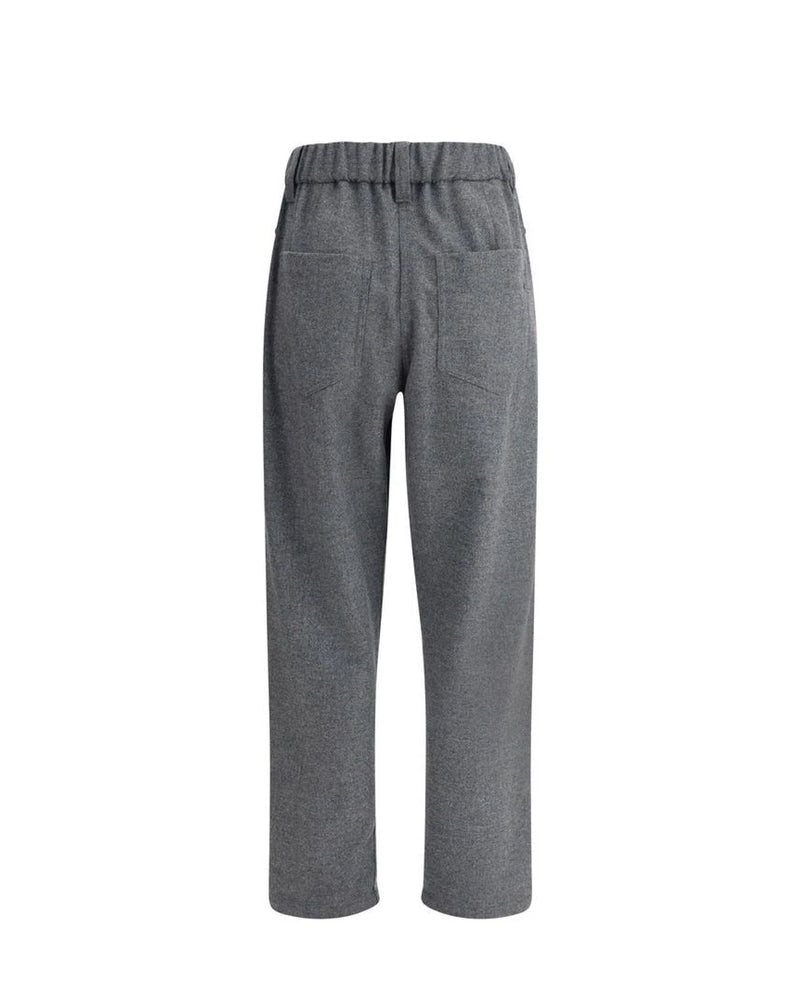 Brunello Cucinelli Trouser in gray, Fleece Wool — view 2