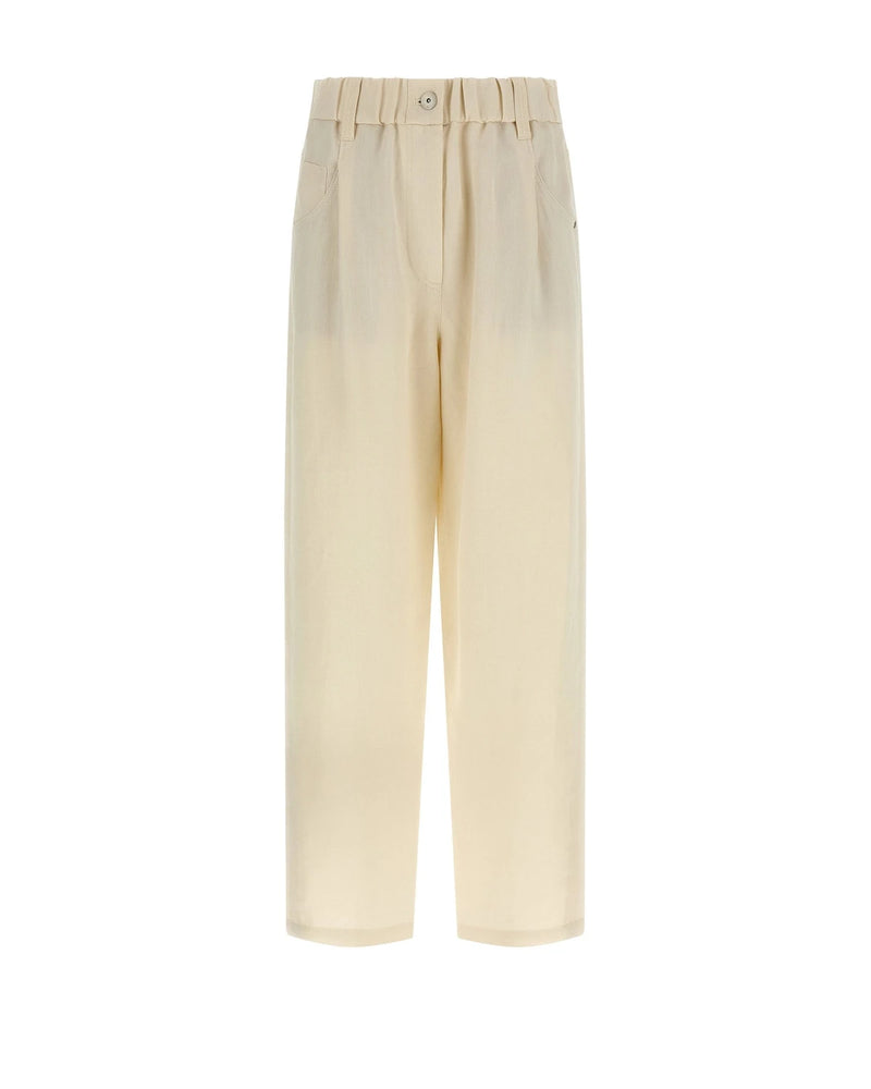 Brunello Cucinelli Trouser in white, Viscose