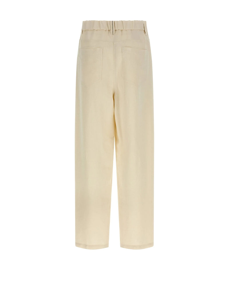 Brunello Cucinelli Trouser in white, Viscose — view 2