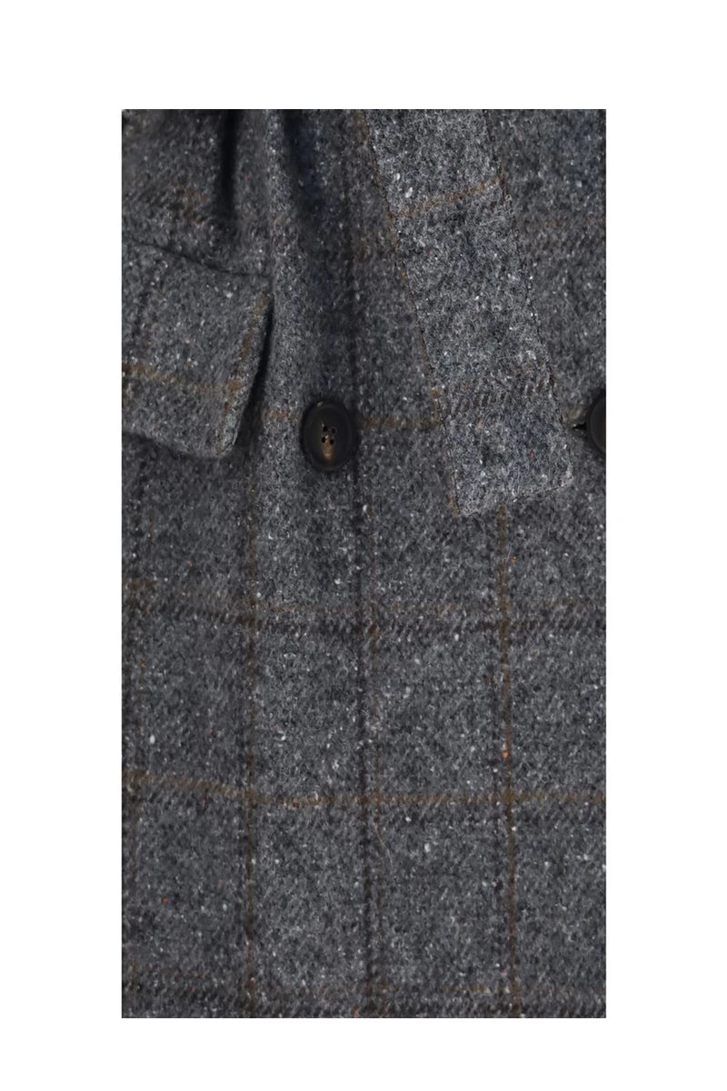Brunello Cucinelli Wrap Coat in gray, Alpaca Vicugna — view 3