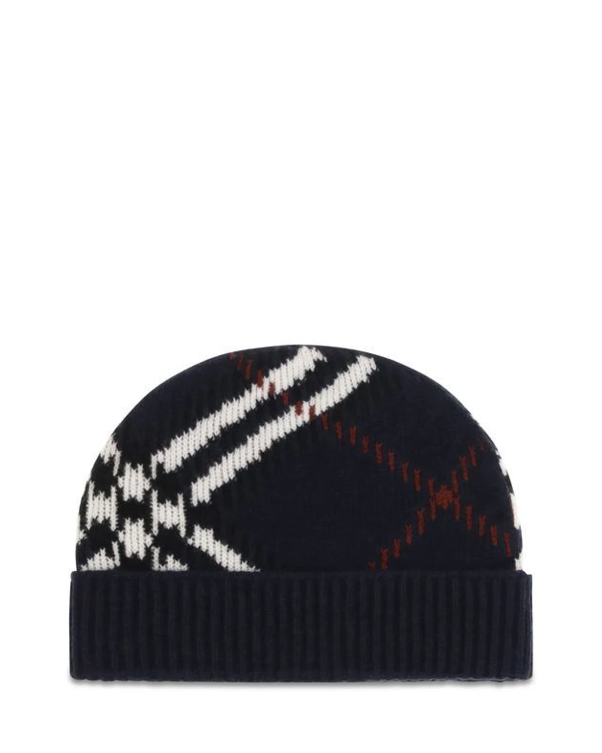 Burberry Beanie in navy, Kashmir — view 2
