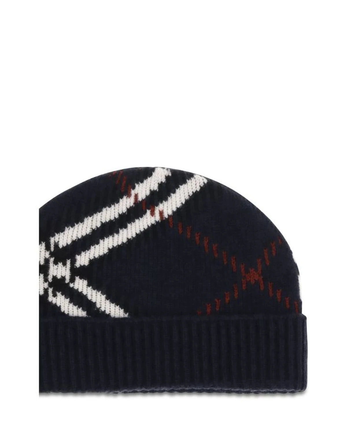 Burberry Beanie in navy, Kashmir — view 3