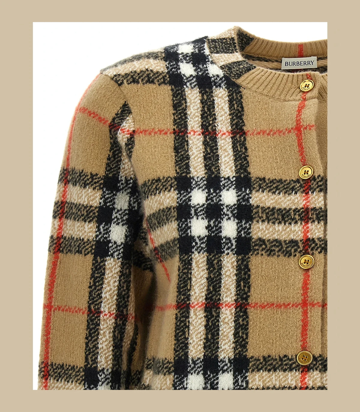 Burberry Cardigan in beige, Cashmere — view 3
