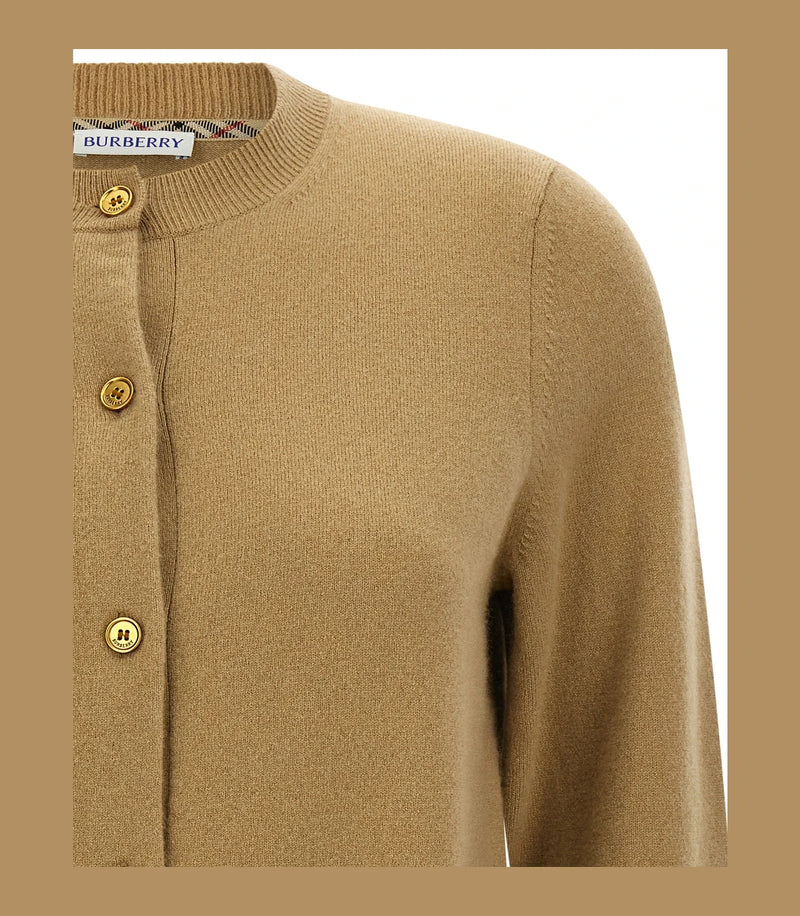 Burberry Cardigan in beige, Cashmere — view 3