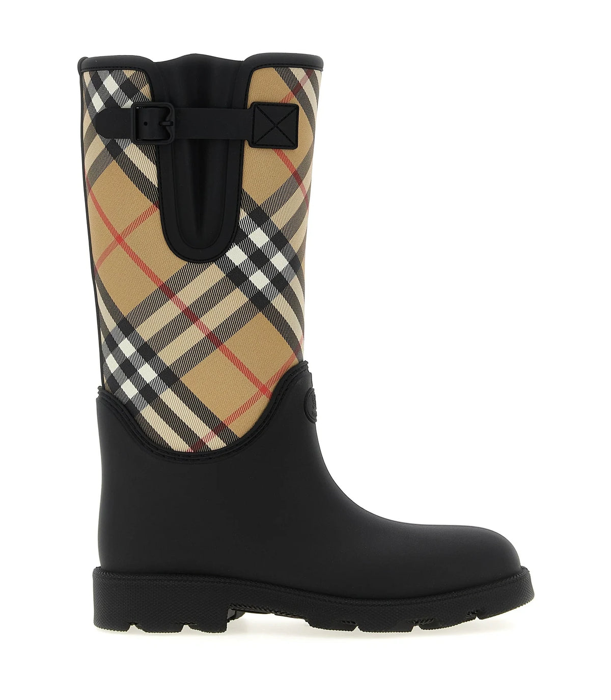 Burberry Knee High Boots in black, Rubber