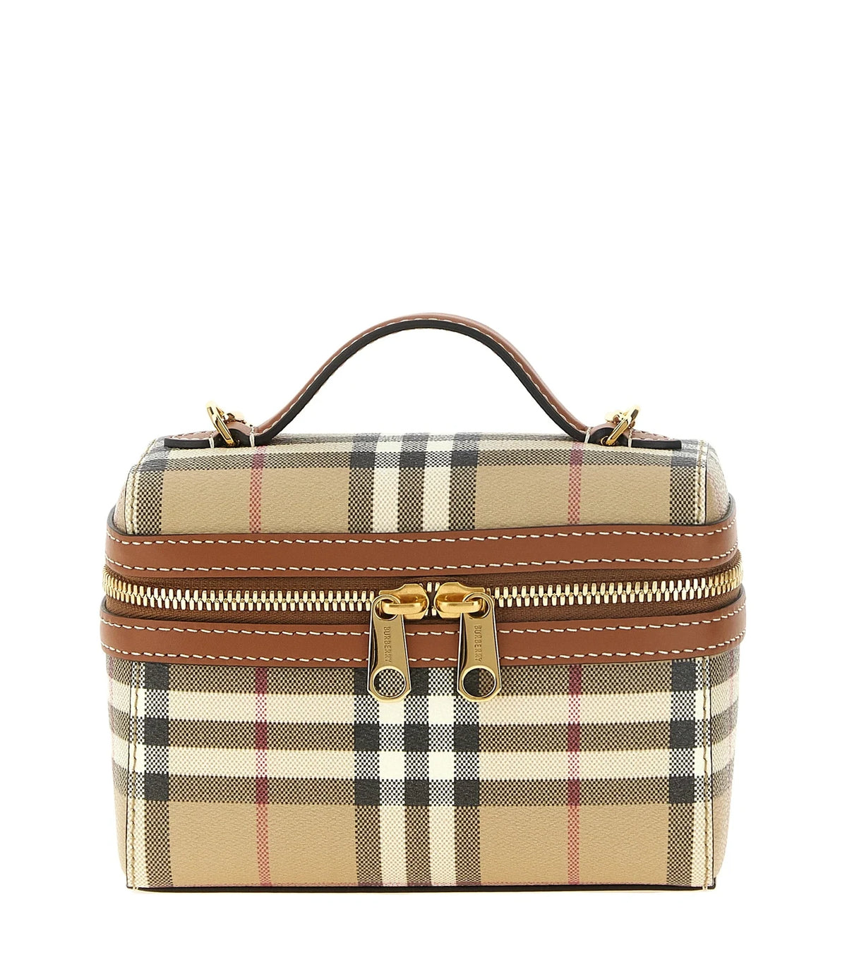 Burberry Makeup Bag in beige, Polyurethane