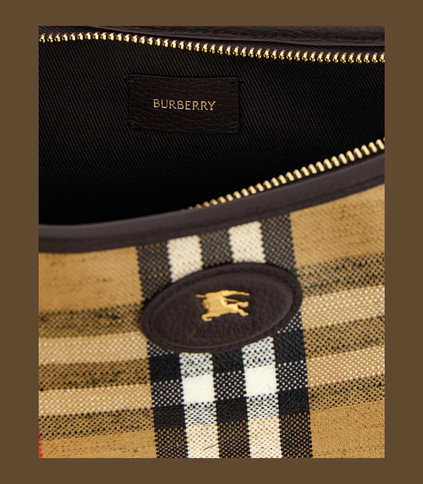 Burberry Shoulder Bag in multicolor, Cotton — view 4