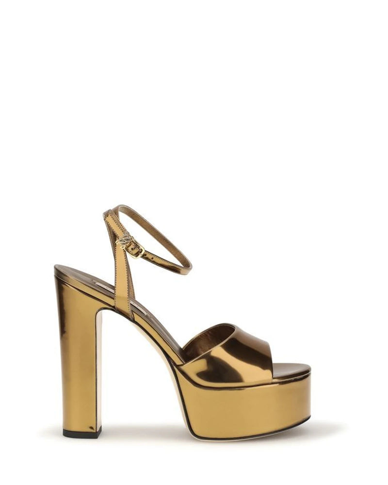 Casadei Sandals in gold, Polyester