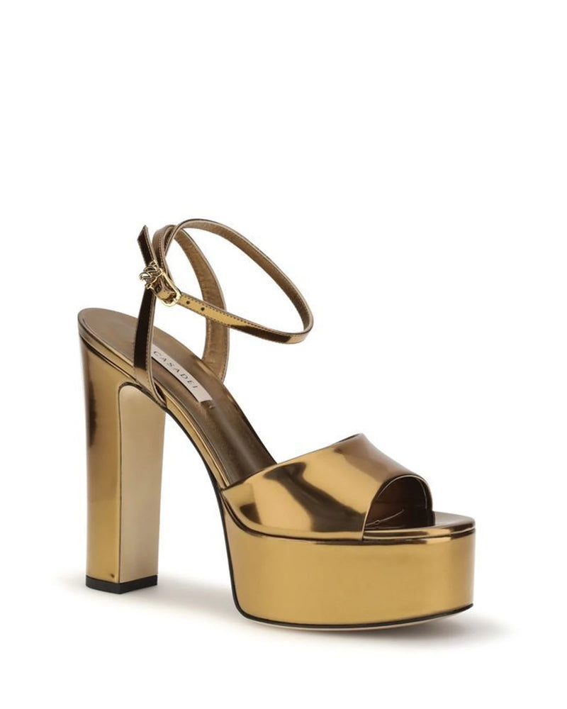 Casadei Sandals in gold, Polyester — view 2