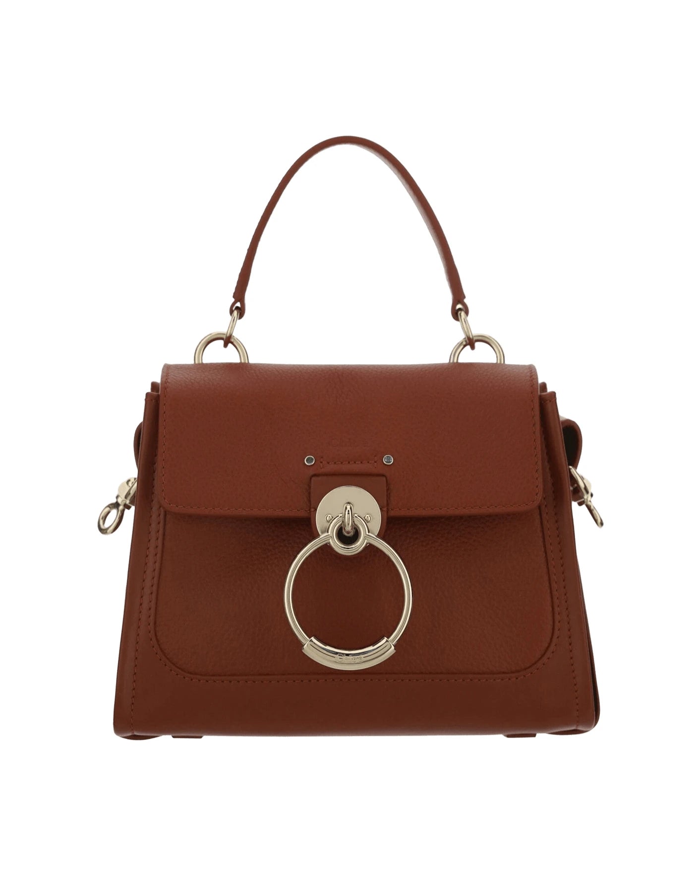 Chloé Elegant Brown Sepia Calfskin Shoulder Handbag Shoulder Bags