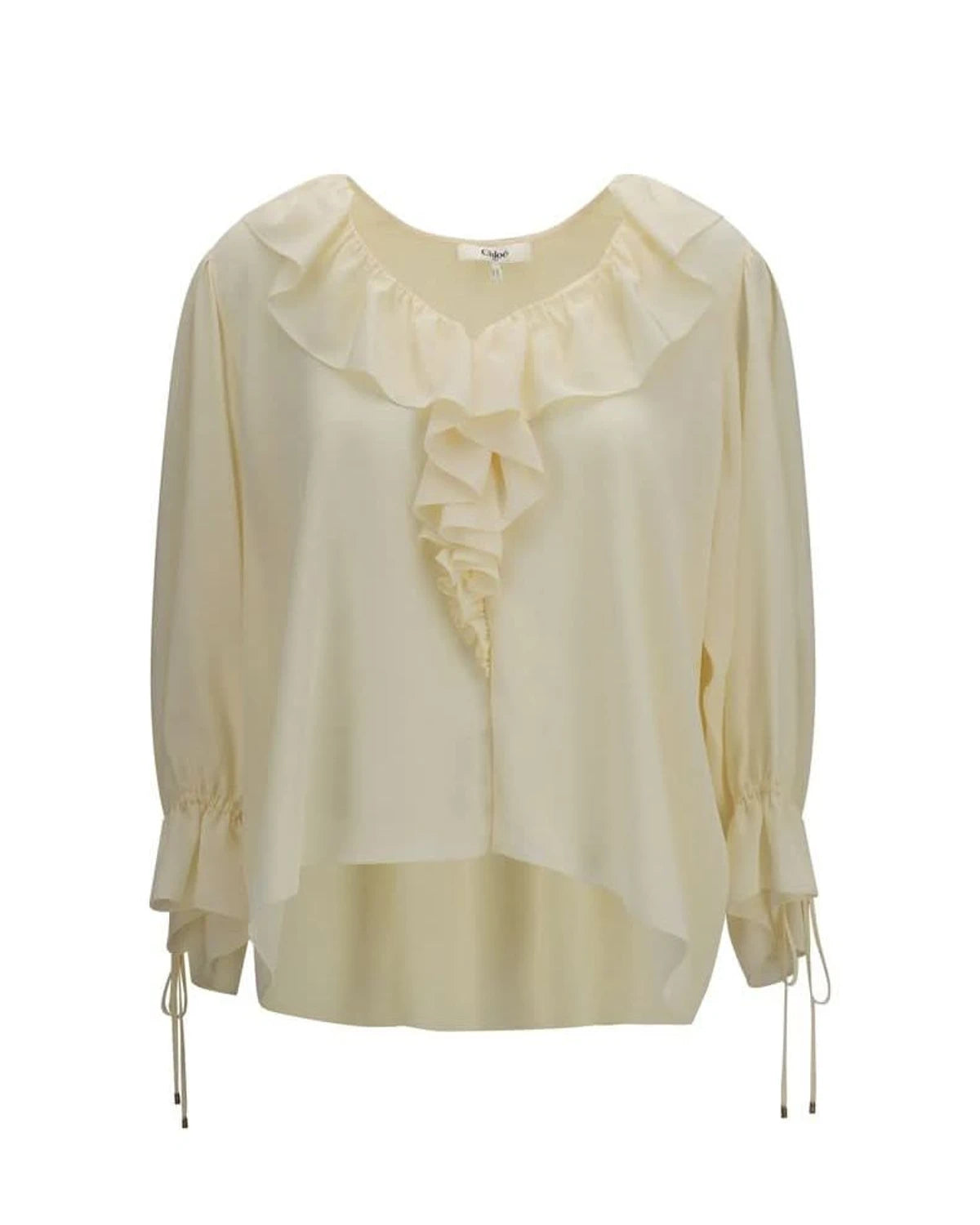 Chloé Blouse in beige, Silk