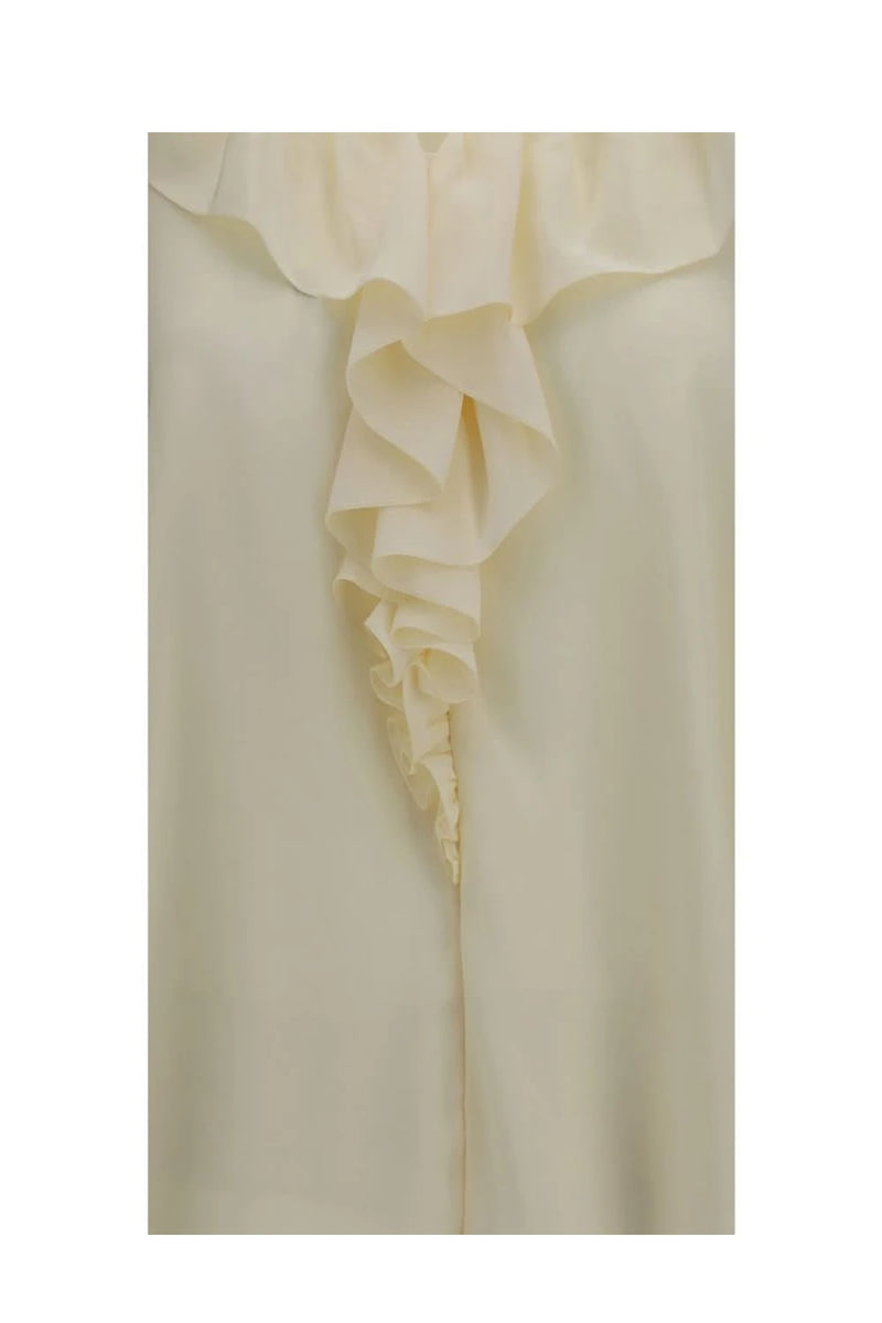 Chloé Blouse in beige, Silk — view 3