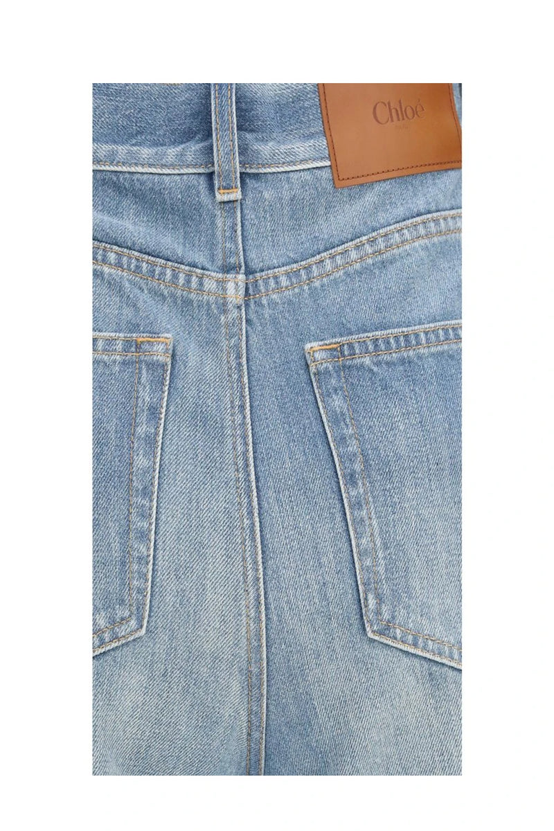 Chloé Jean in blue, Cotton — view 3