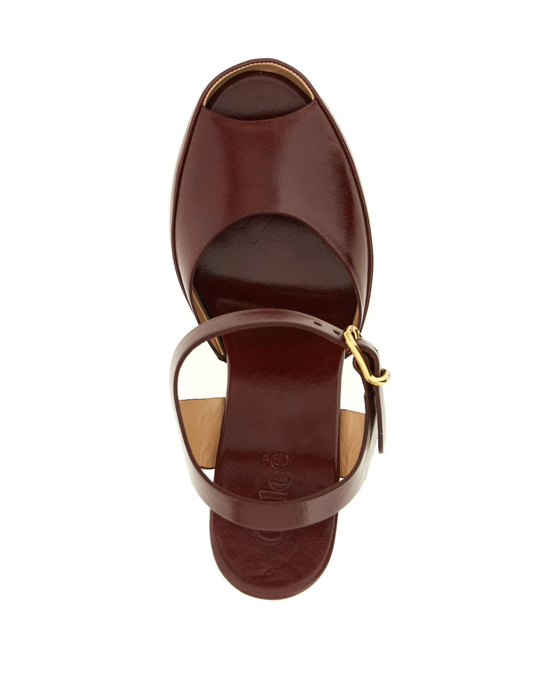 Chloé Sandals in red, Lamb Leather — view 4