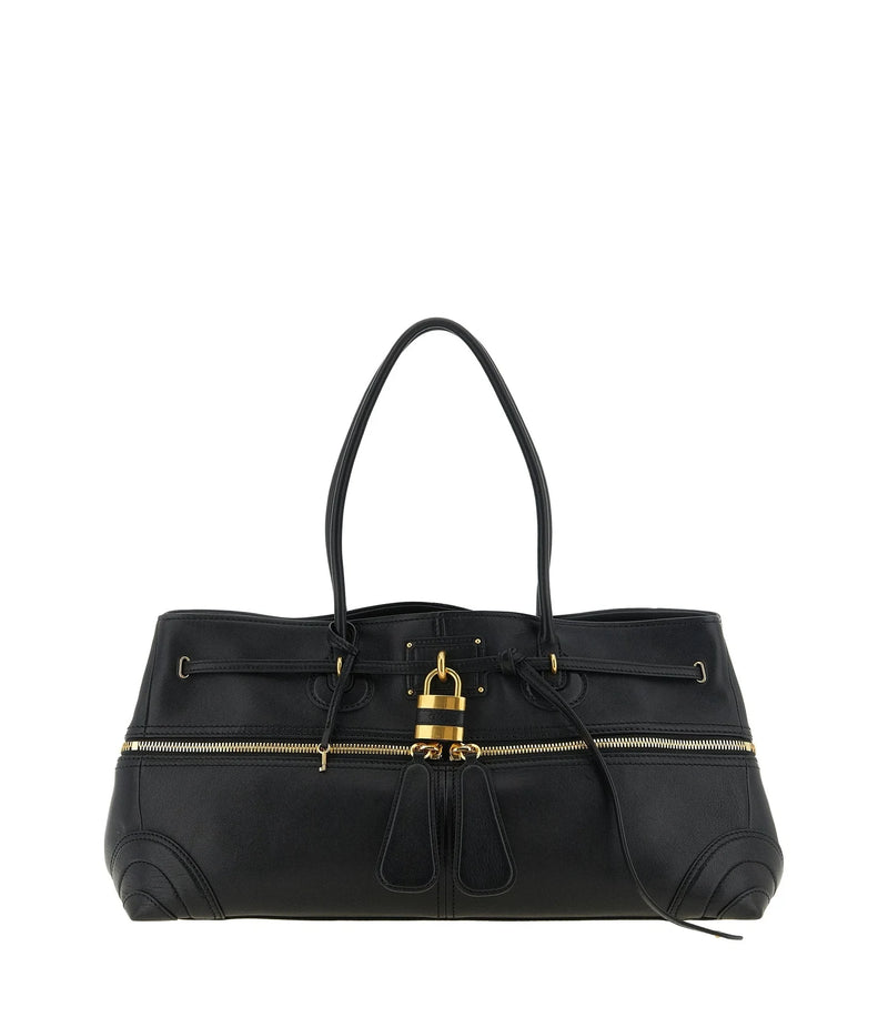 Chloé Shoulder Bag in black, Lamb Leather