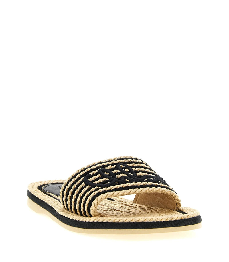 Chloé Slides in multicolor, Cotton — view 2