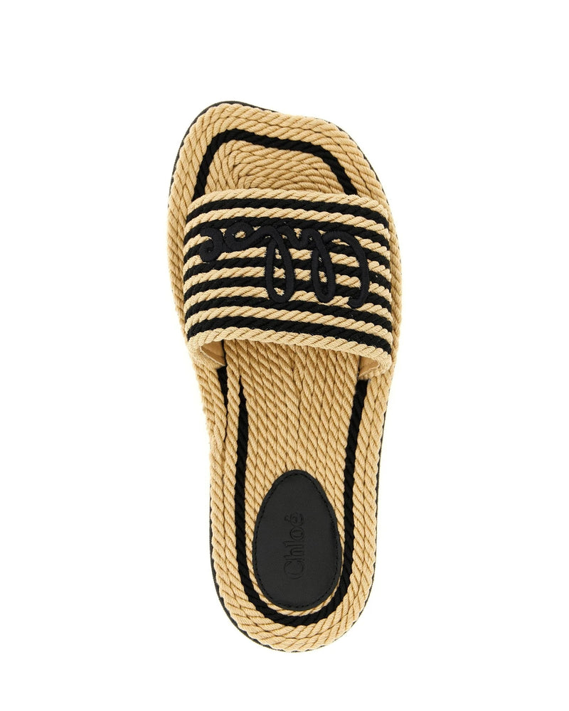 Chloé Slides in multicolor, Cotton — view 4