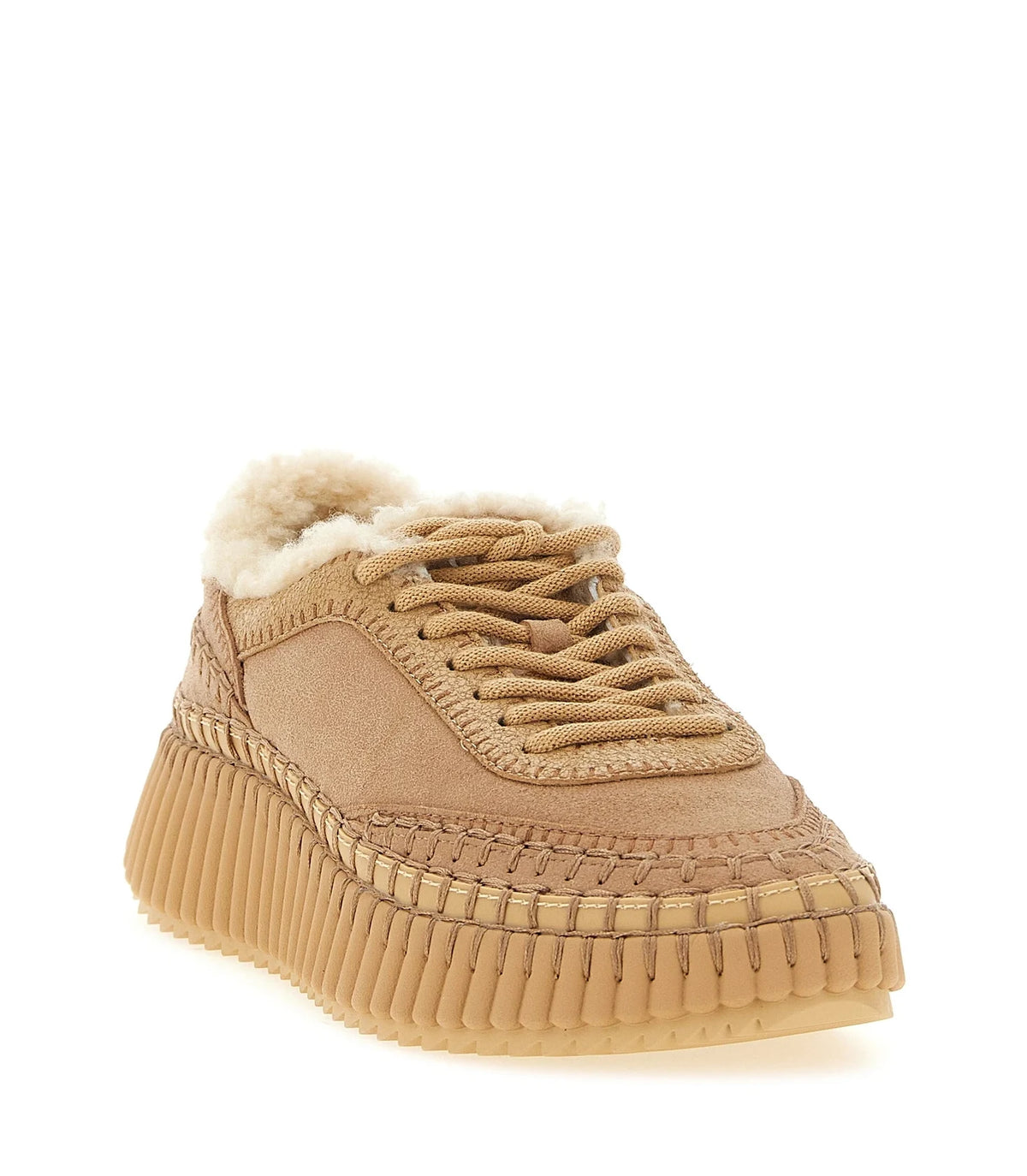Chloé Sneakers in beige, Sheepskin Leather — view 2