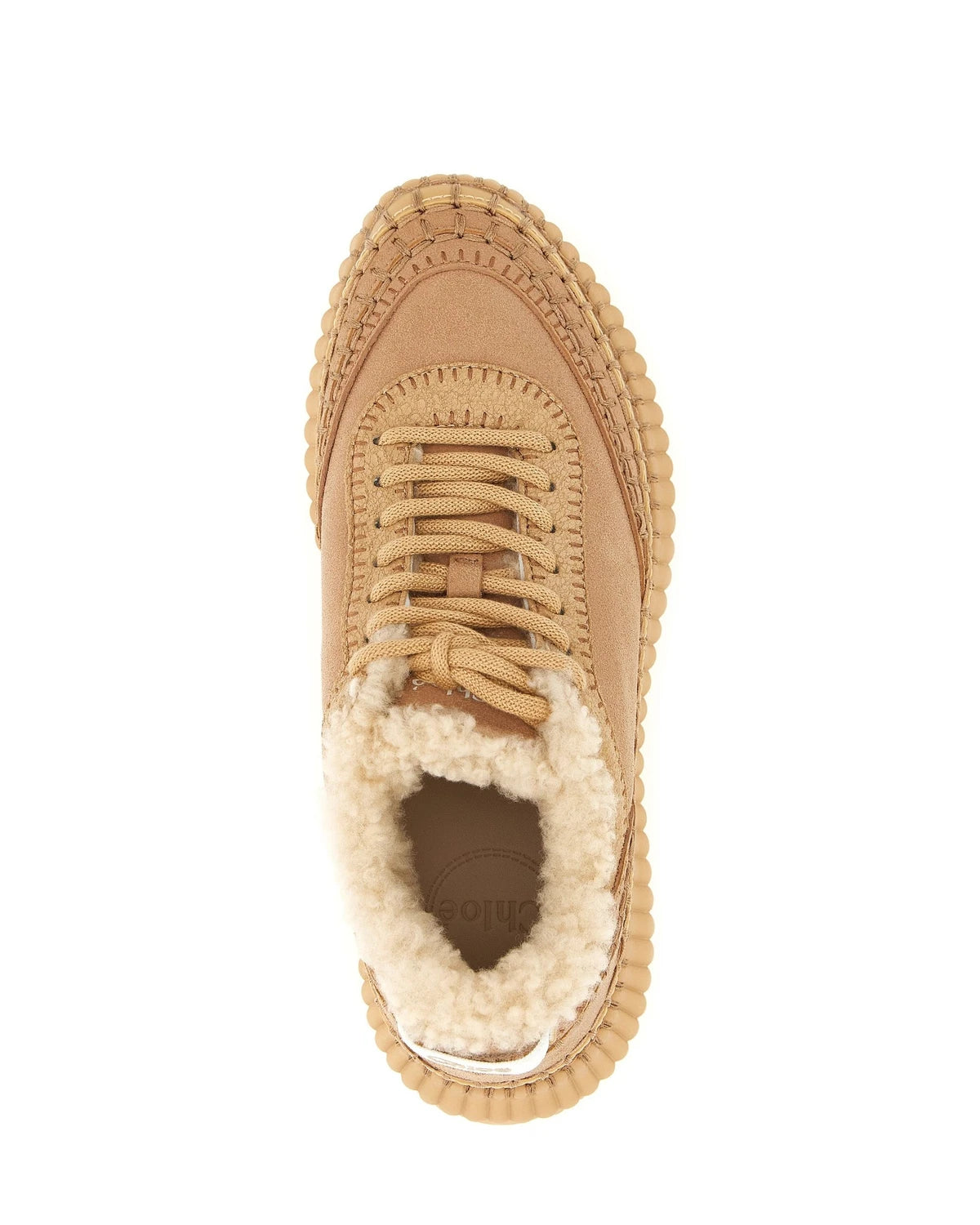 Chloé Sneakers in beige, Sheepskin Leather — view 4