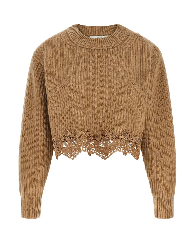 Chloé Sweater in beige, Wool