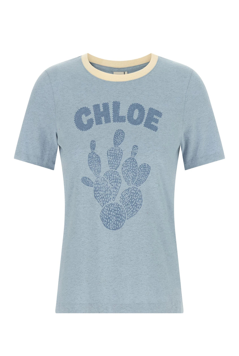Chloé T-Shirt in blue, Cotton