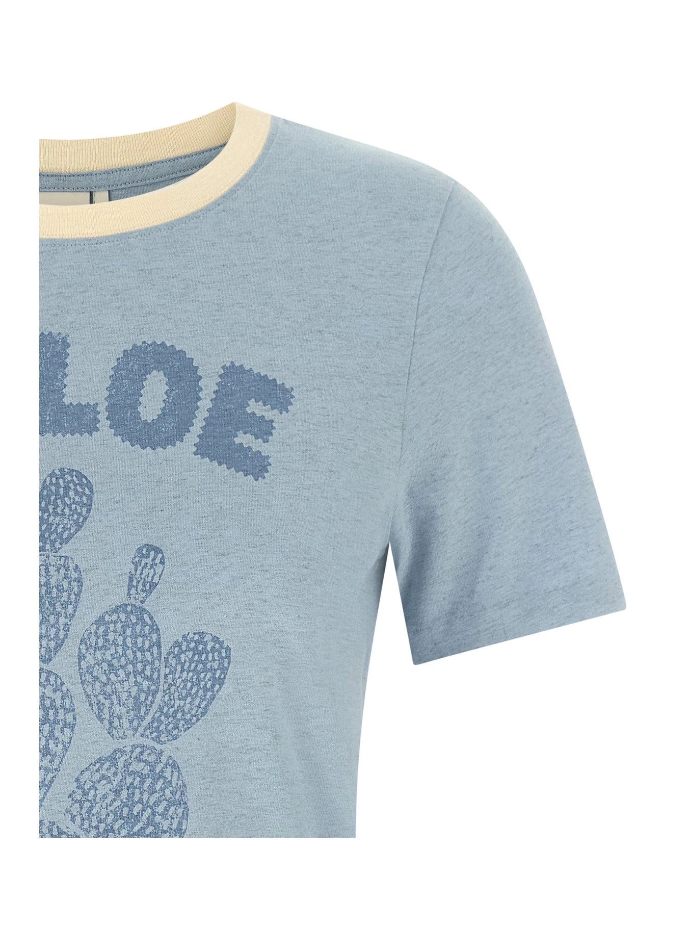 Chloé T-Shirt in blue, Cotton — view 3