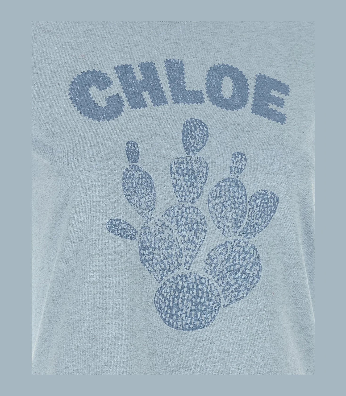 Chloé T-Shirt in blue, Cotton — view 4