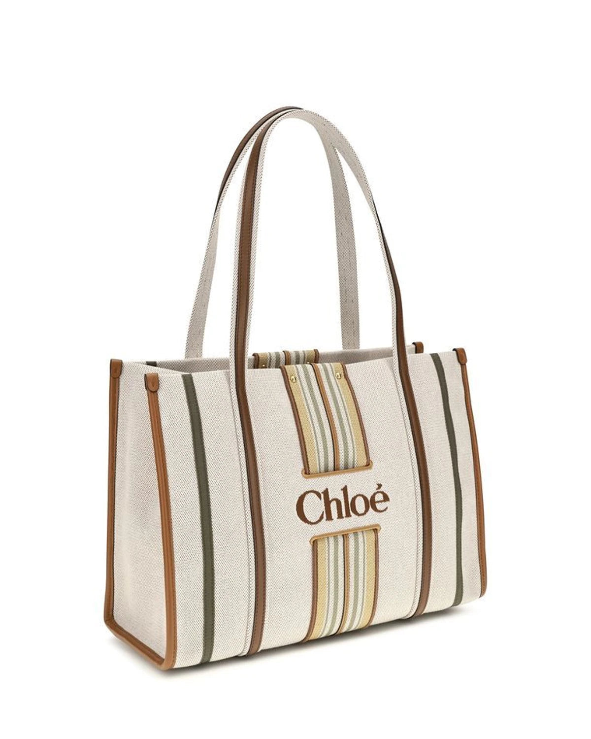 Chloé Tote Bag in beige, Cotton — view 2