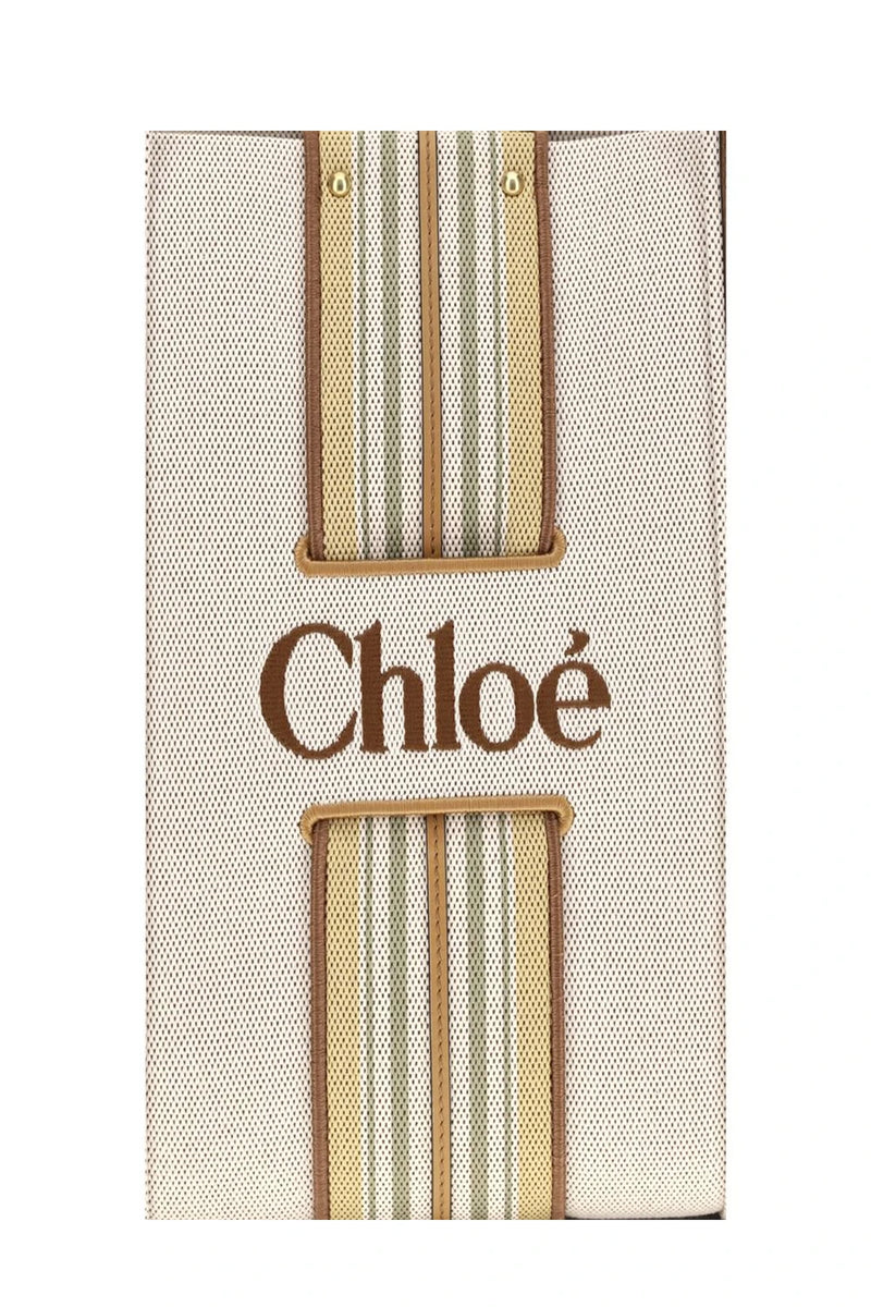 Chloé Tote Bag in beige, Cotton — view 4