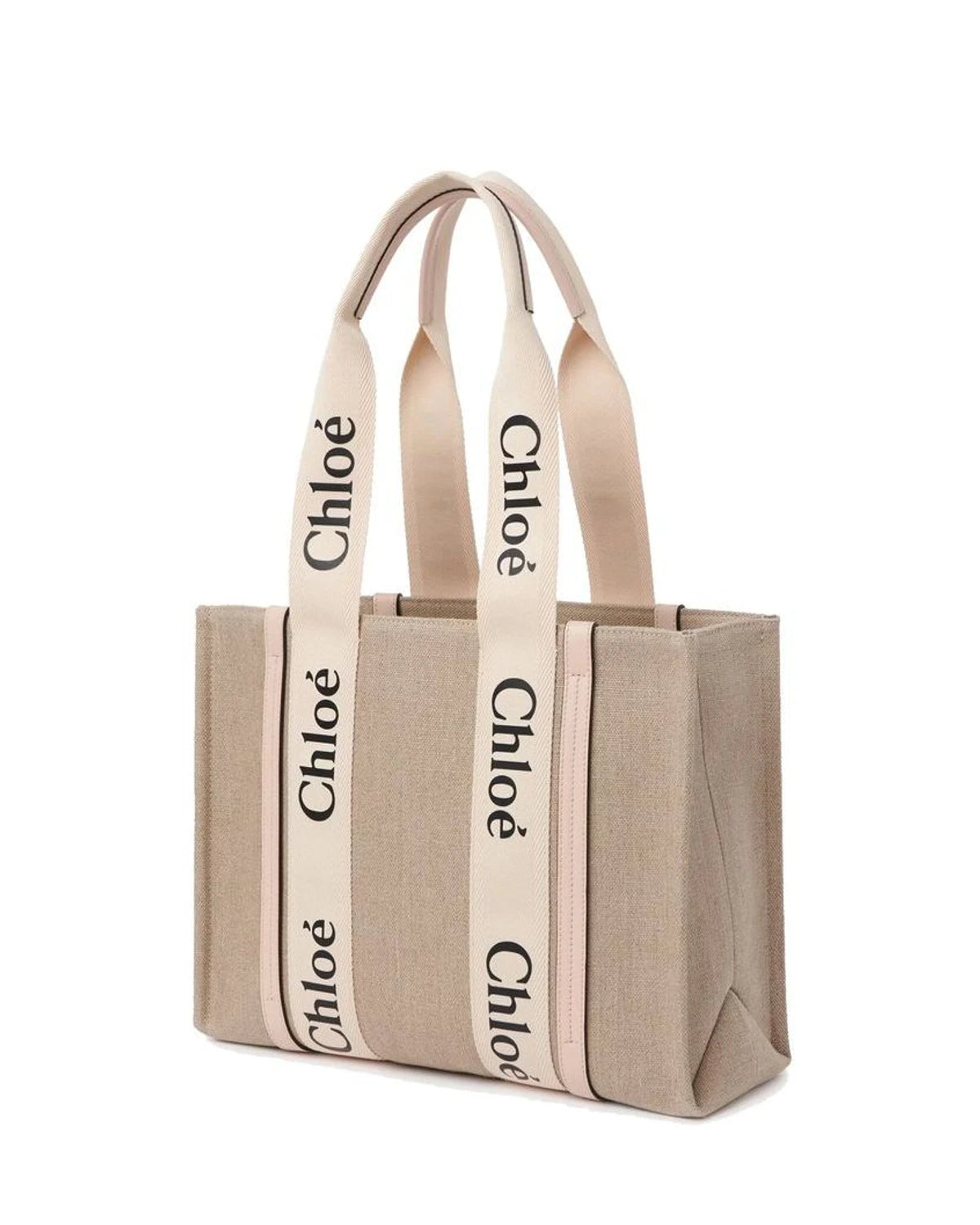 Chloé Tote Bag in beige, Linen — view 2