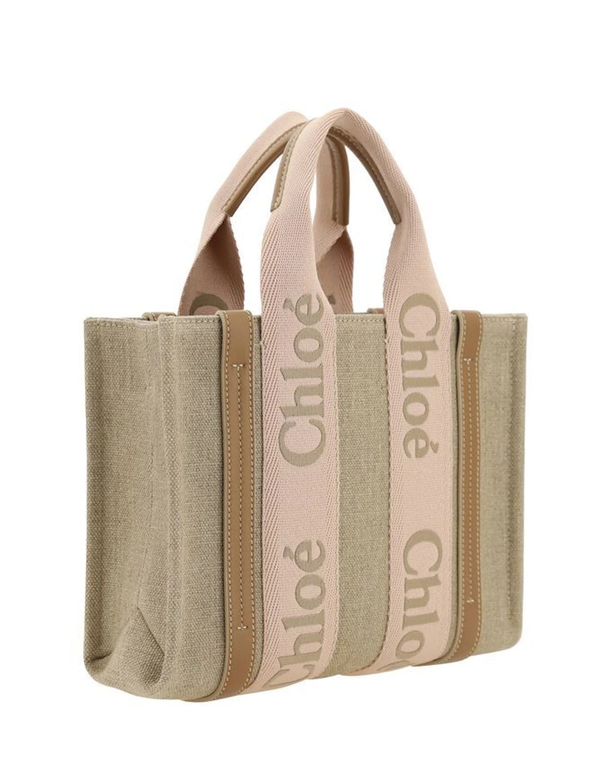 Chloé Tote Bag in beige, Linen — view 3