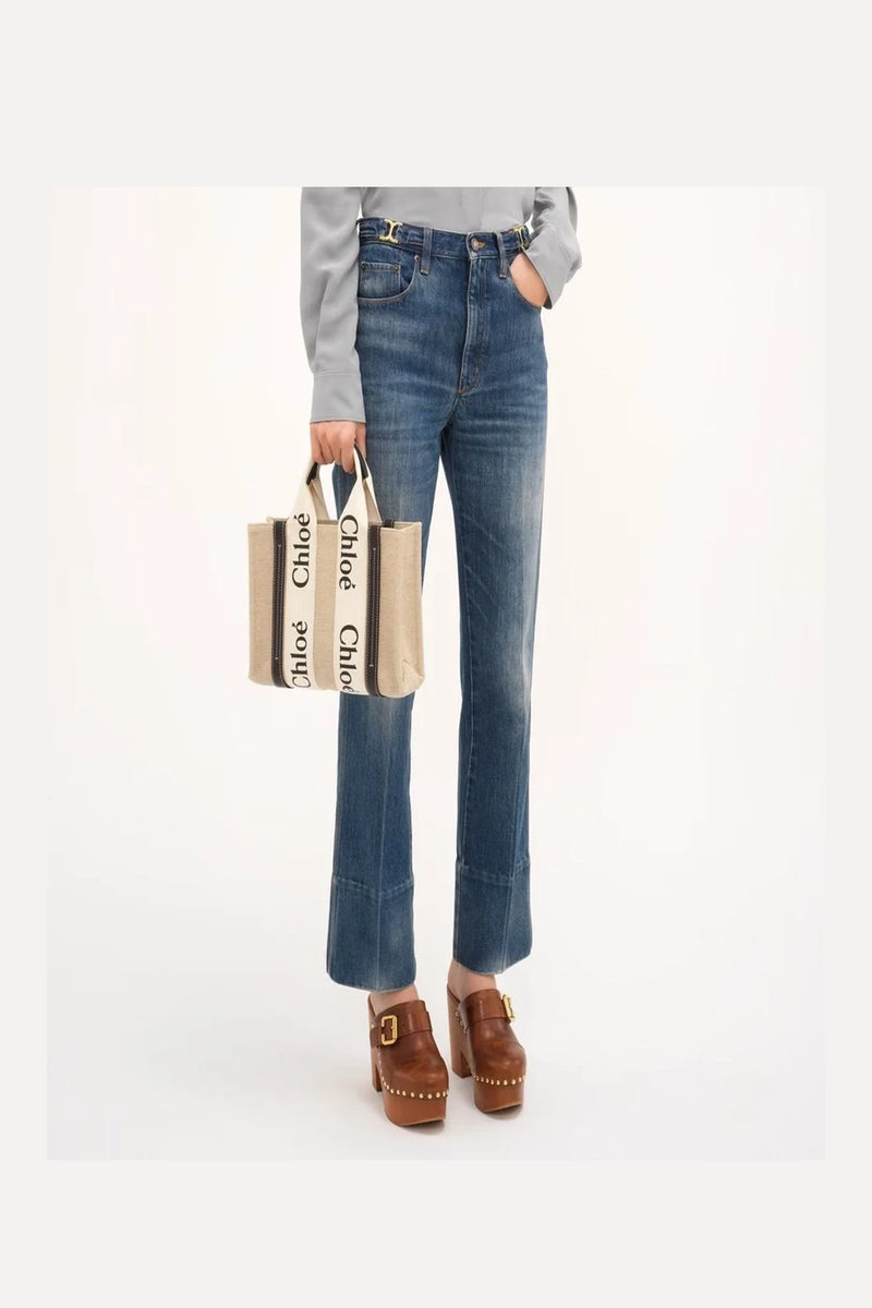 Chloé Tote Bag in beige, Linen — view 3