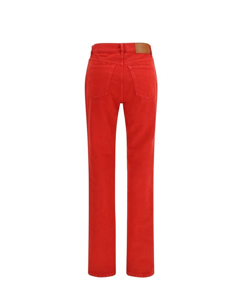 Chloé Trouser in red, Cotton — view 2