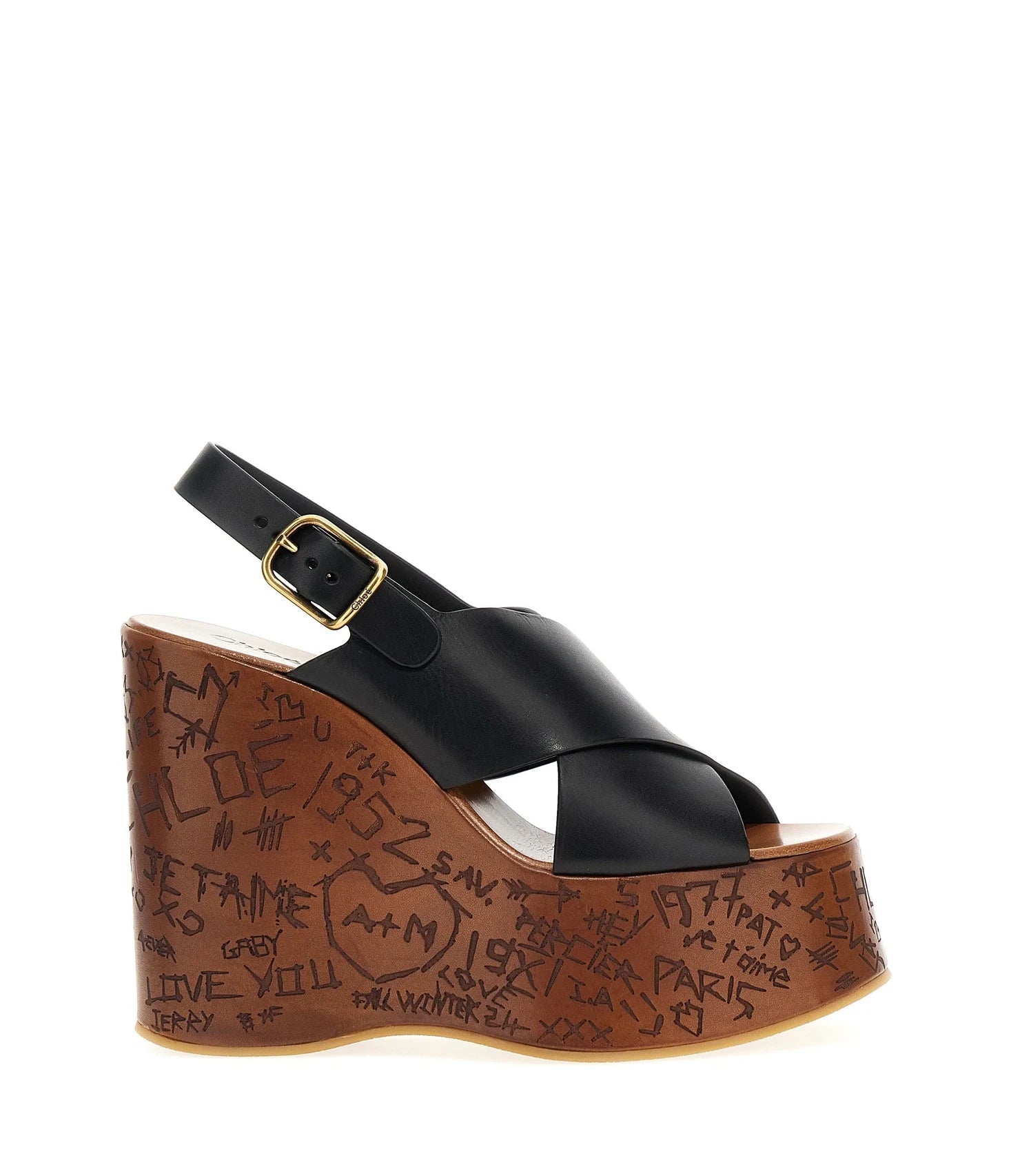 Chloé Black Wedges 