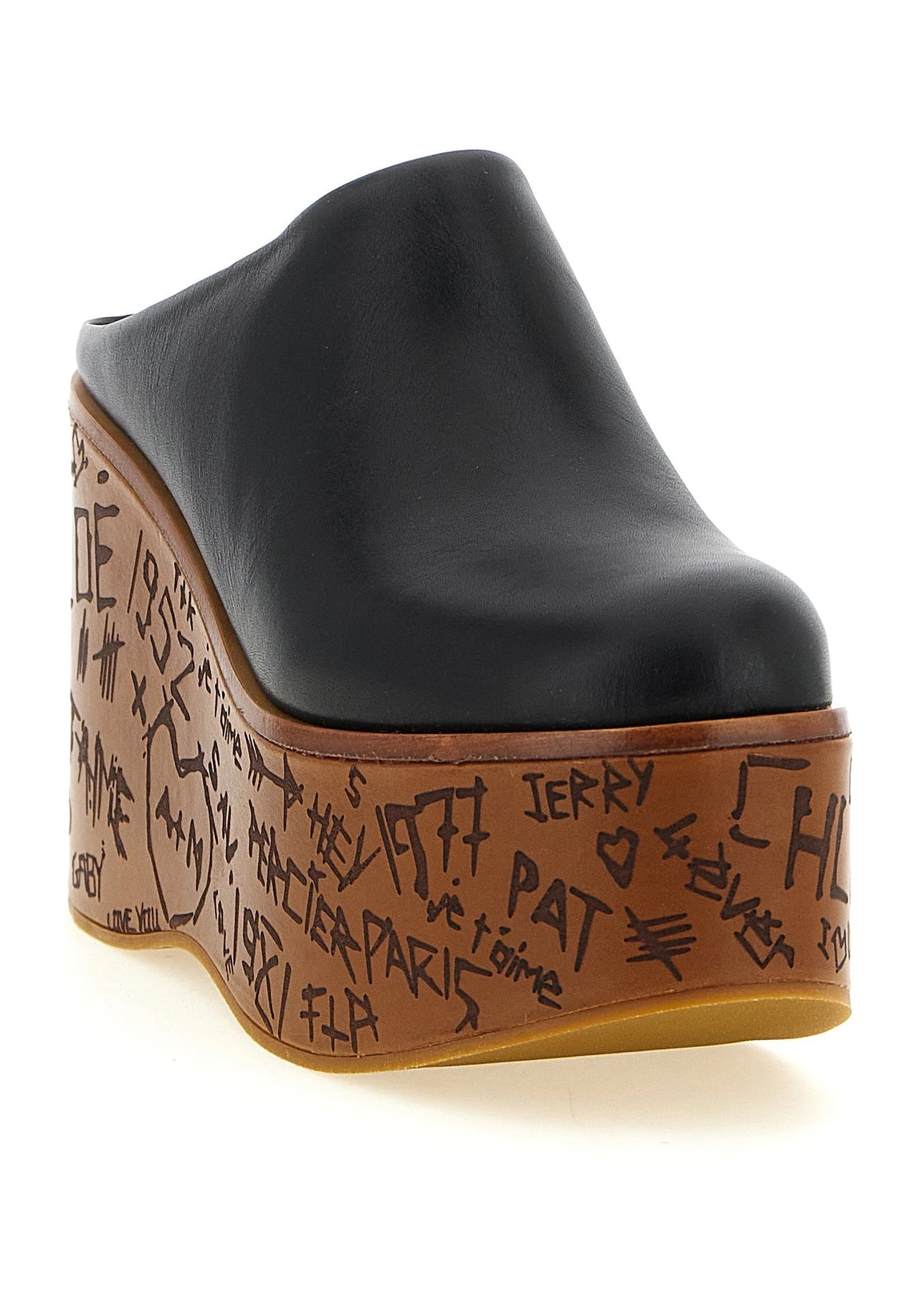 Chloé Wedges in black, Calfskin Leather — view 2