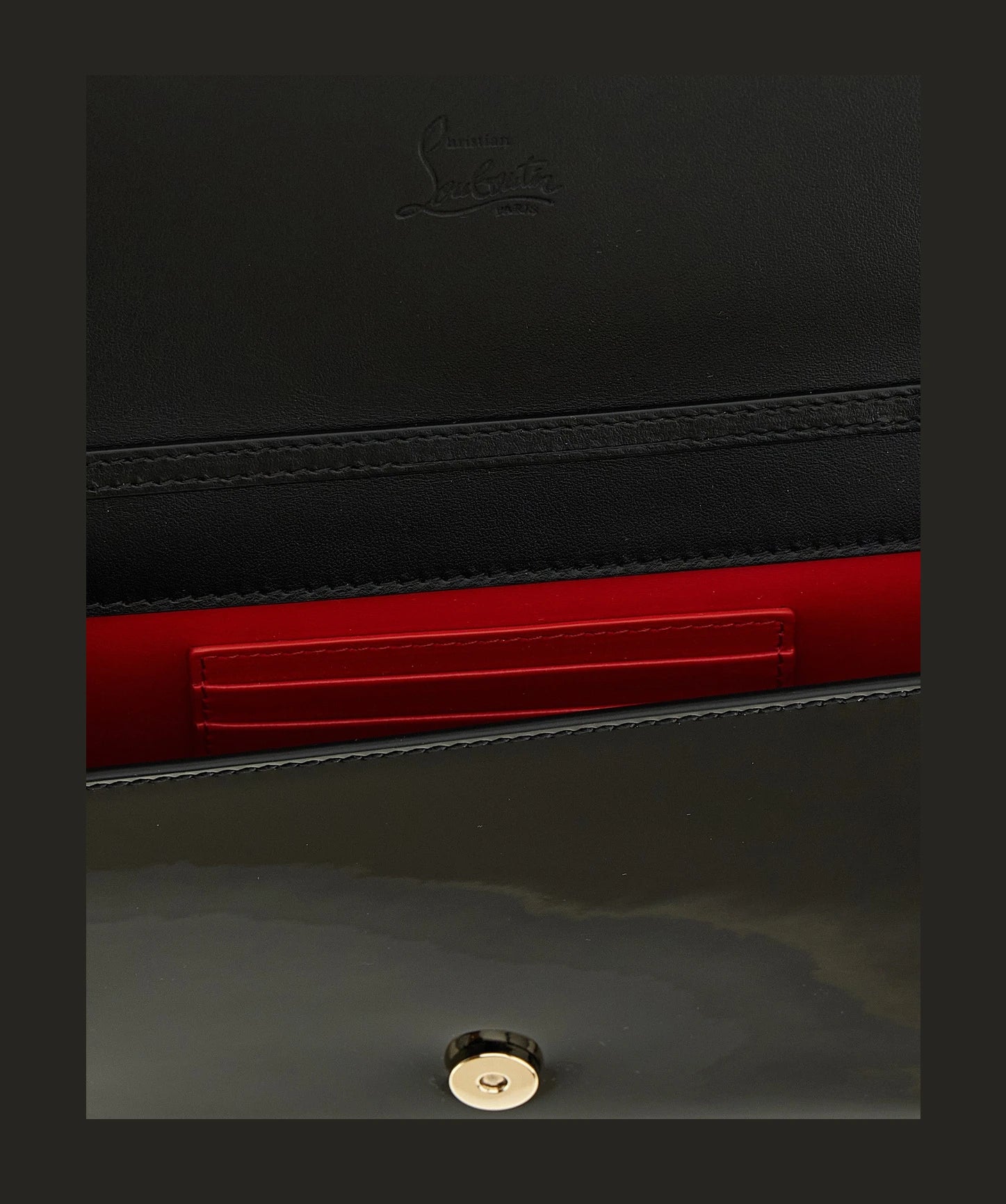 Christian Louboutin Envelope Clutche in black, Calfskin Leather — view 4