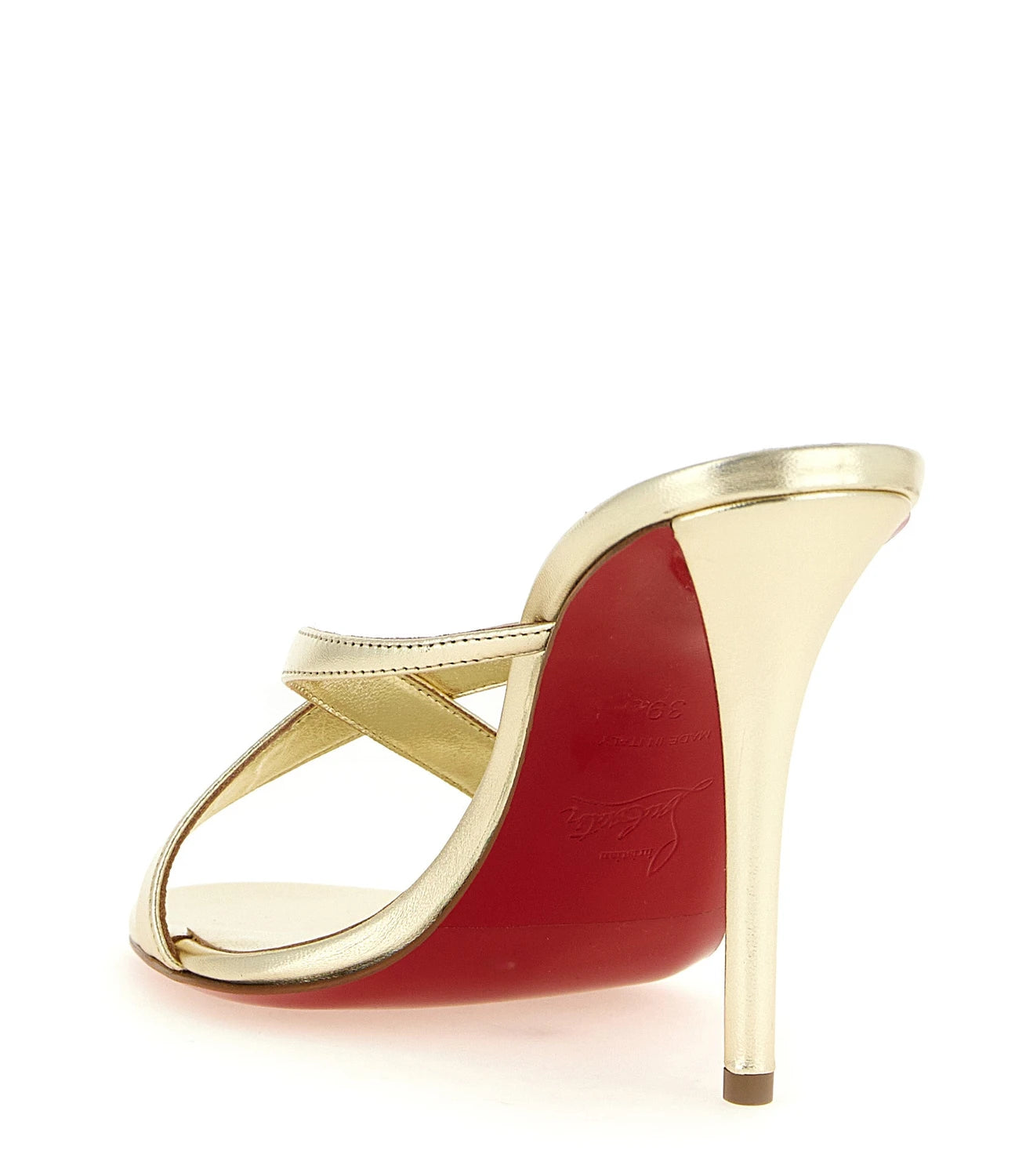 Christian Louboutin Gold Stiletto Sandals 