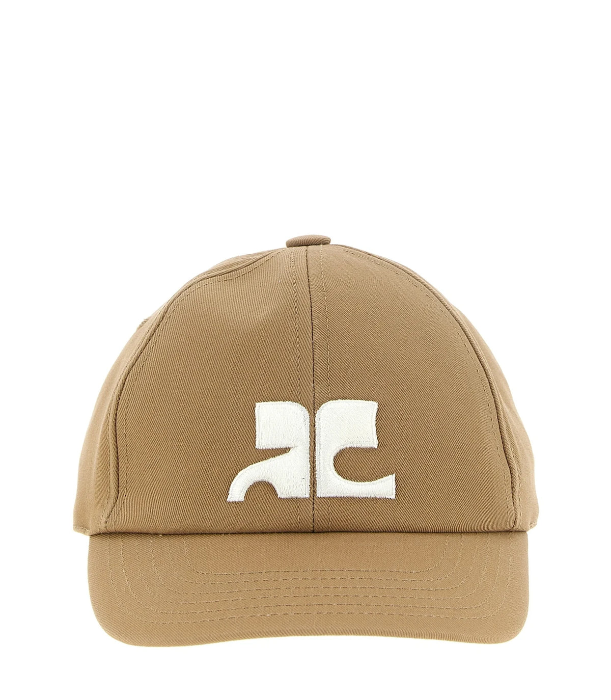 Courrèges Baseball Cap in beige, Cotton